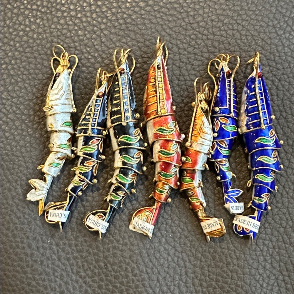 Vintage Enamel Shrimp - Pick One